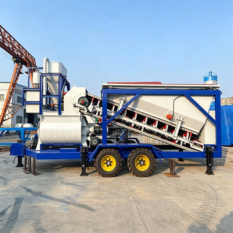 Mobile Low-Discharge Concrete Mixing Plant