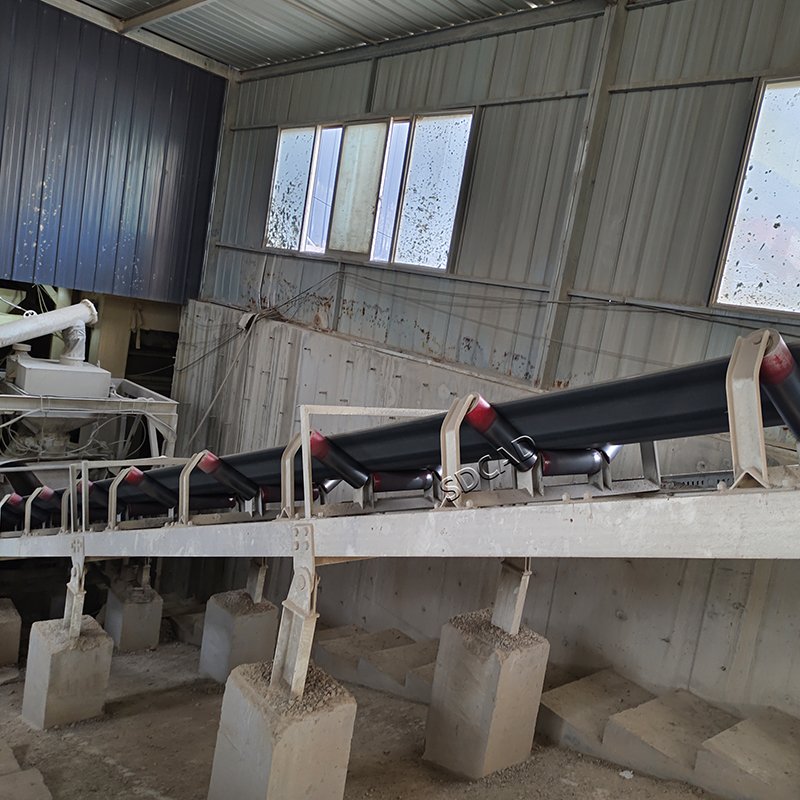 Pipe belt conveyor